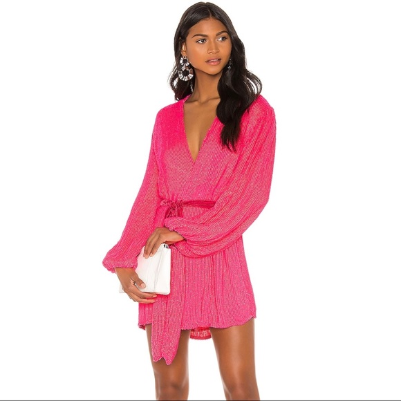 Retrofete Dresses & Skirts - x REVOLVE Gabrielle Robe Dress in Pink Ultra
